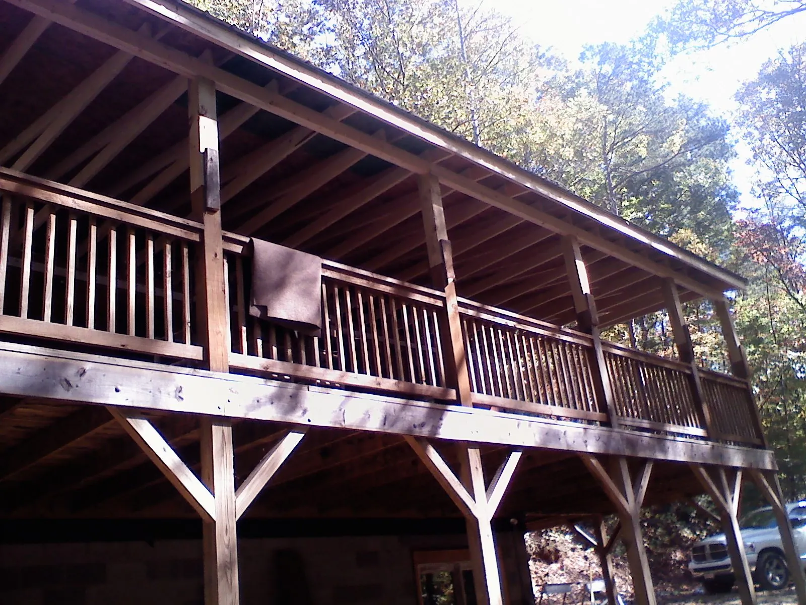 Timber framing under a new elevated porch and deck — Roof Leak Repair in Lomax by Roofing Brothers